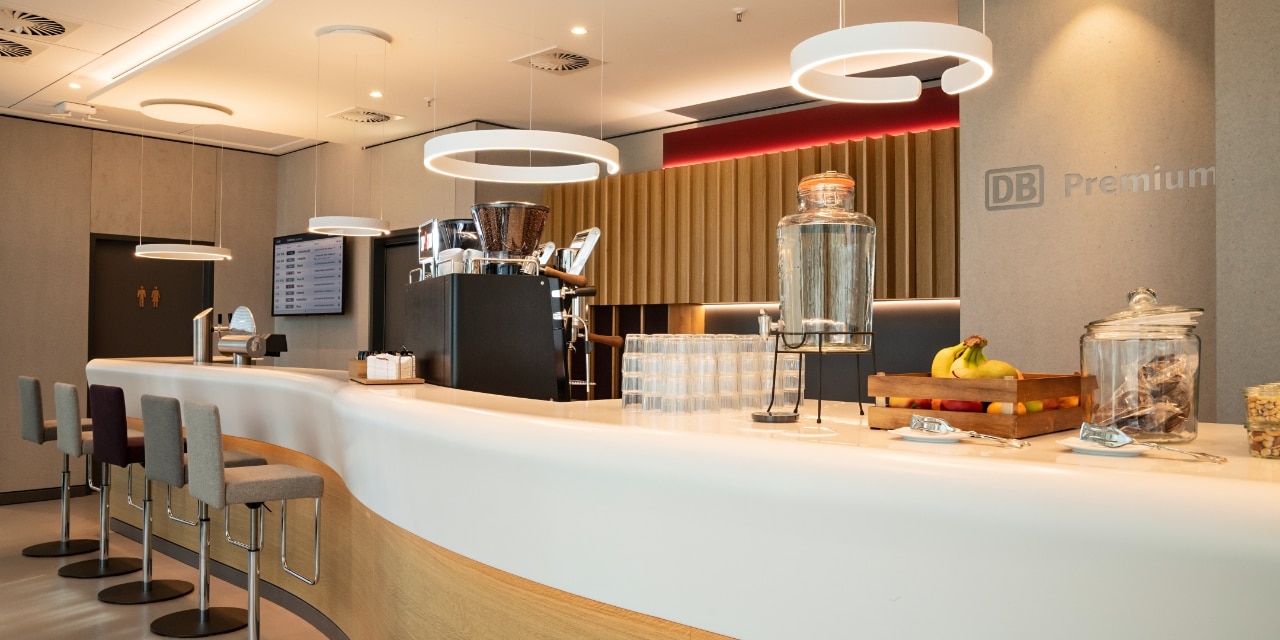 Bereiche der DB Lounge Wohlfühlen am Bahnhof